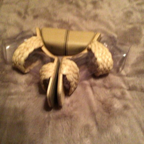 Dolce Vita Women's  Braided Double Strap Raffia block High Heel Sandals size 8 - Picture 4 of 4